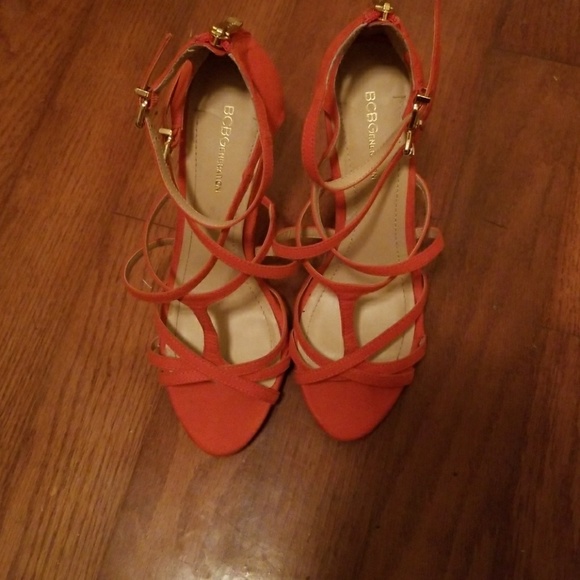 Orange strappy  heels - Picture 4 of 5